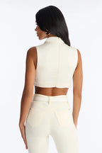 Women’s Cream Crop Top & Capri Pants Co-Ord Set