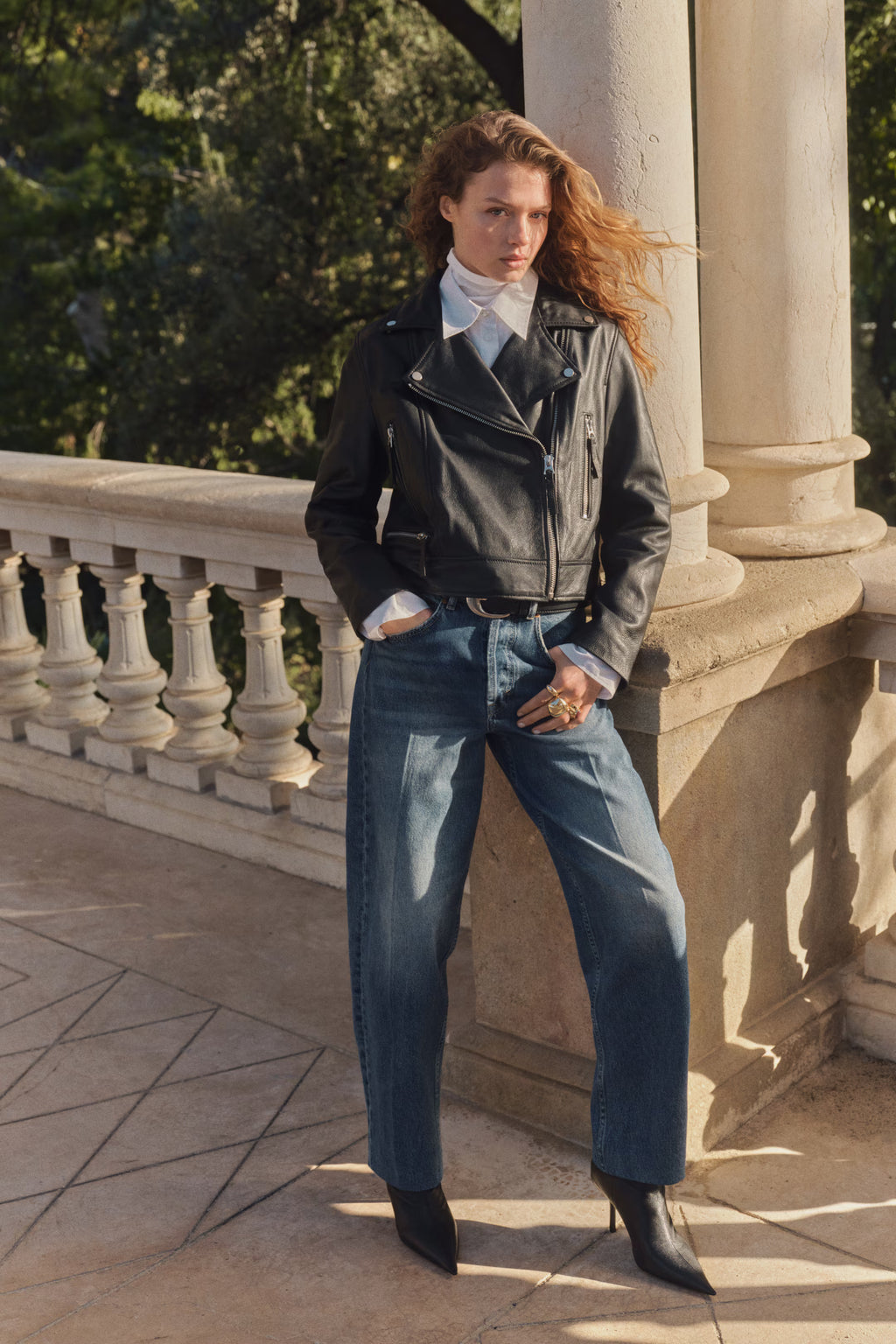 Women’s Vintage Blue High-Waist Wide Leg Denim Jeans