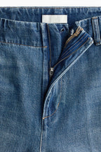 Women’s Elegant Blue High-Waist Wide Leg Pants