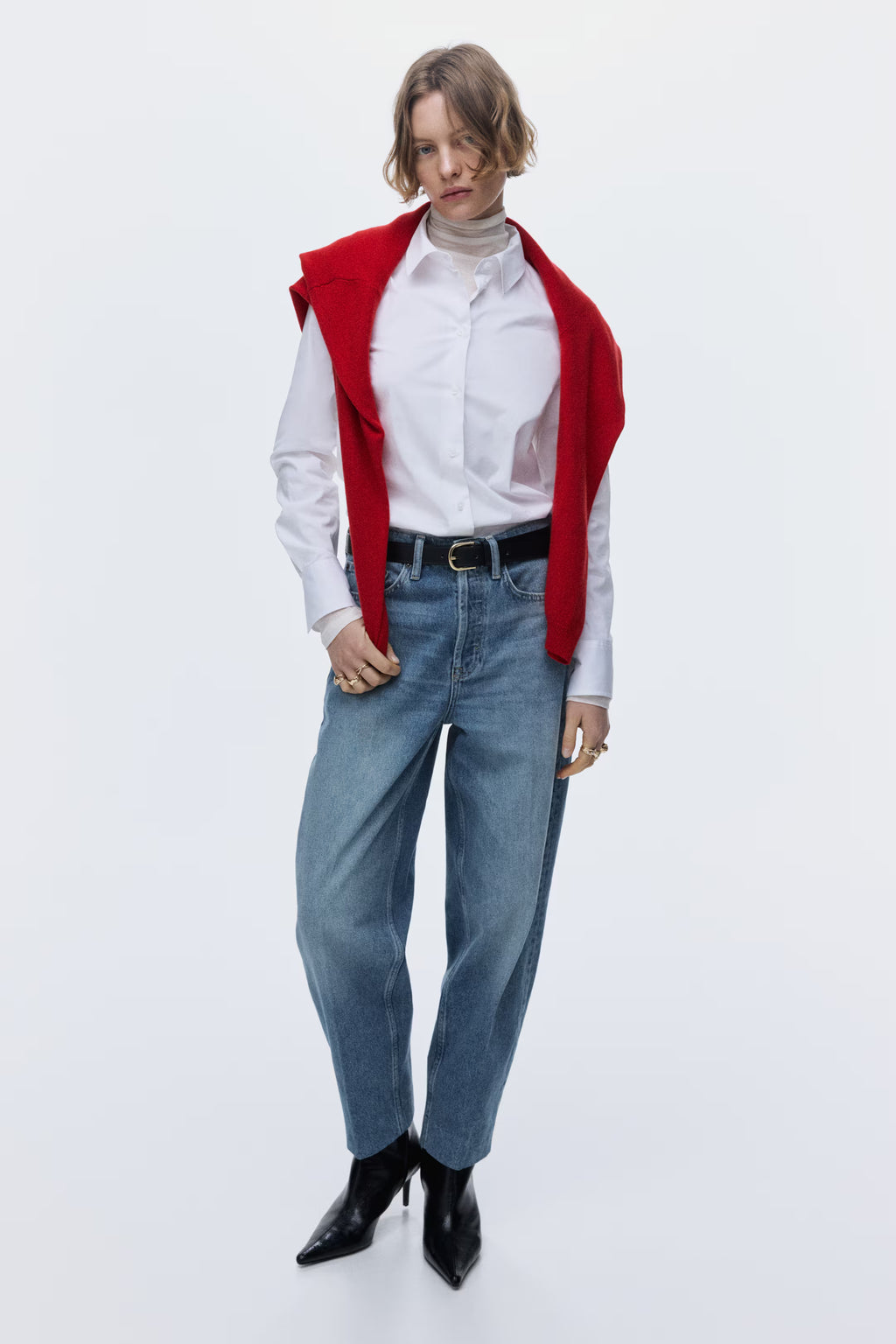 Women’s Light Blue High-Waist Wide Leg Denim Jeans