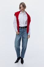 Women’s Light Blue High-Waist Wide Leg Denim Jeans