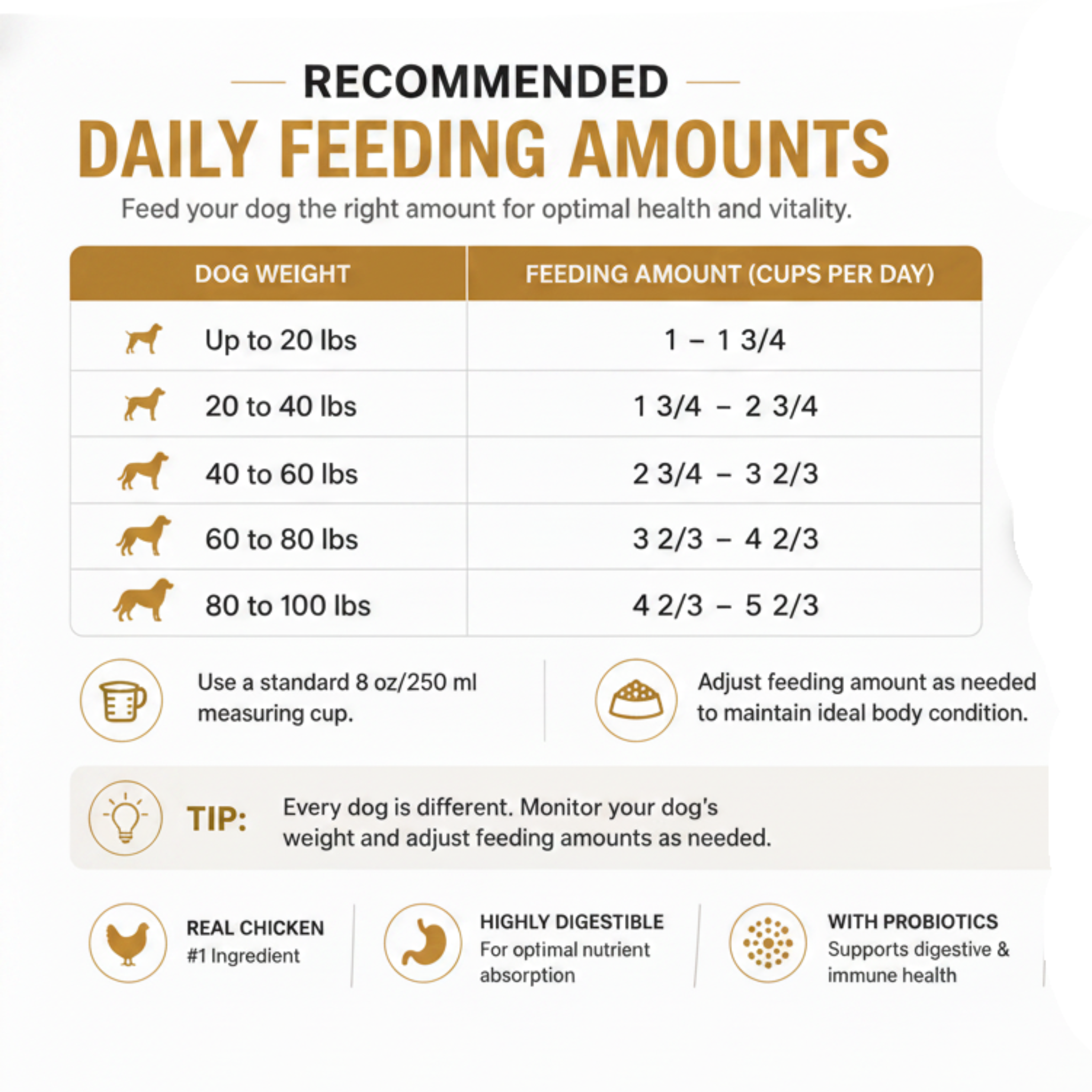 Premium Adult Dog Food – Chicken & Rice Complete Nutrition (Probiotic Blend)
