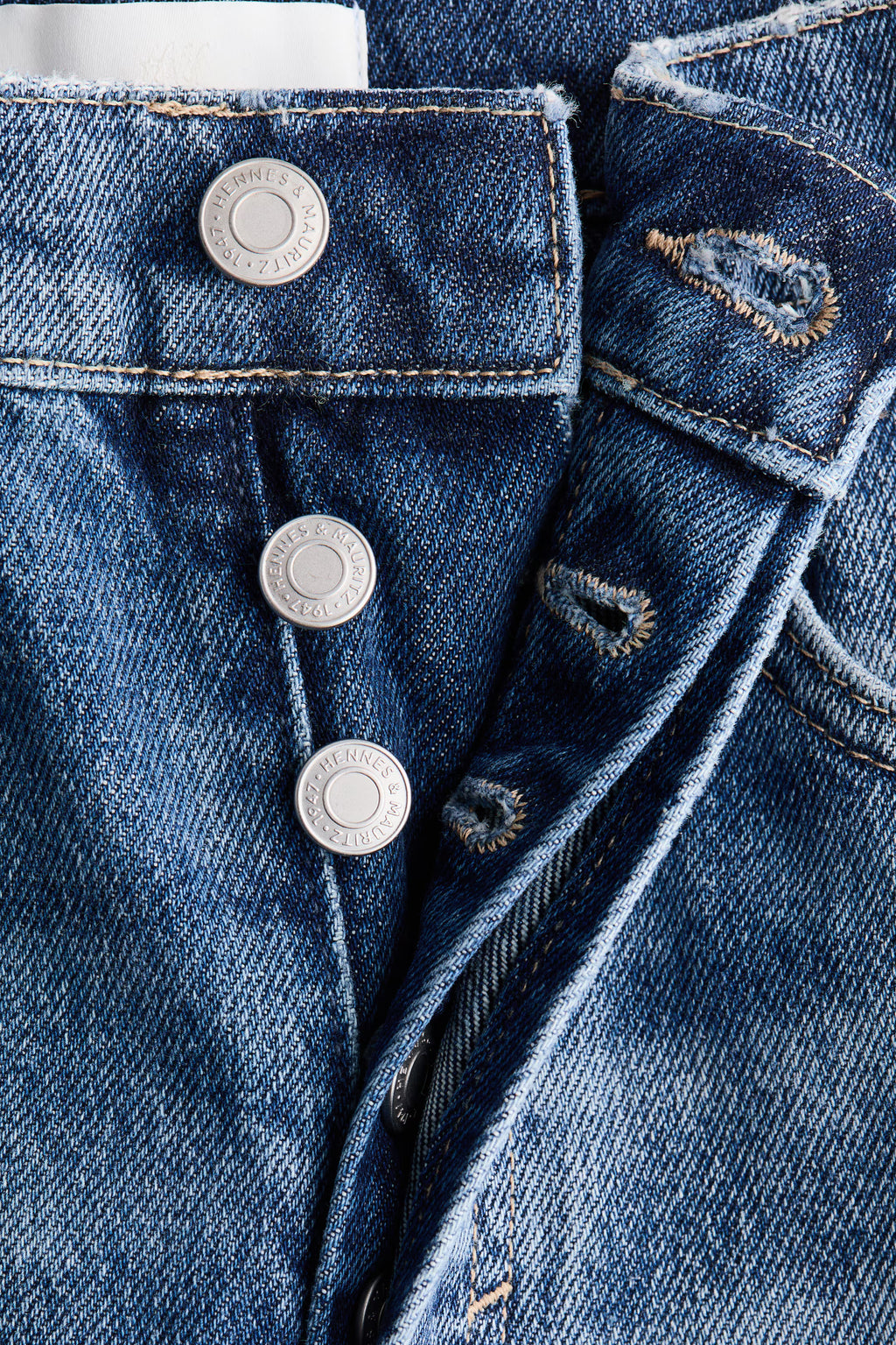 Women’s Vintage Blue High-Waist Wide Leg Denim Jeans