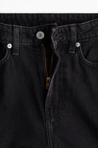 Black Wide-Leg Denim Jeans