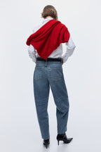 Women’s Light Blue High-Waist Wide Leg Denim Jeans