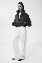 Women’s Elegant White High-Waist Wide Leg Pant