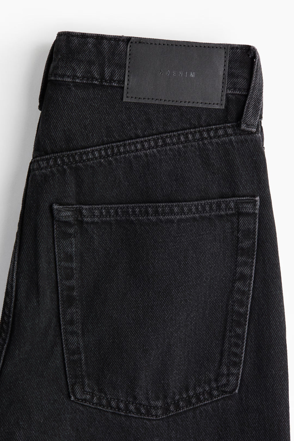 Black Wide-Leg Denim Jeans