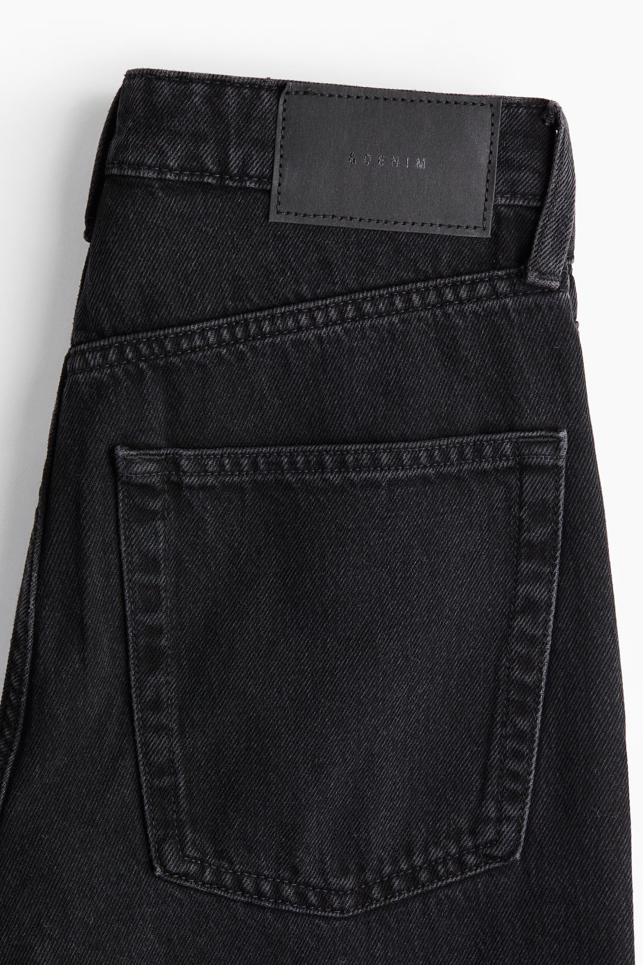 Black Wide-Leg Denim Jeans