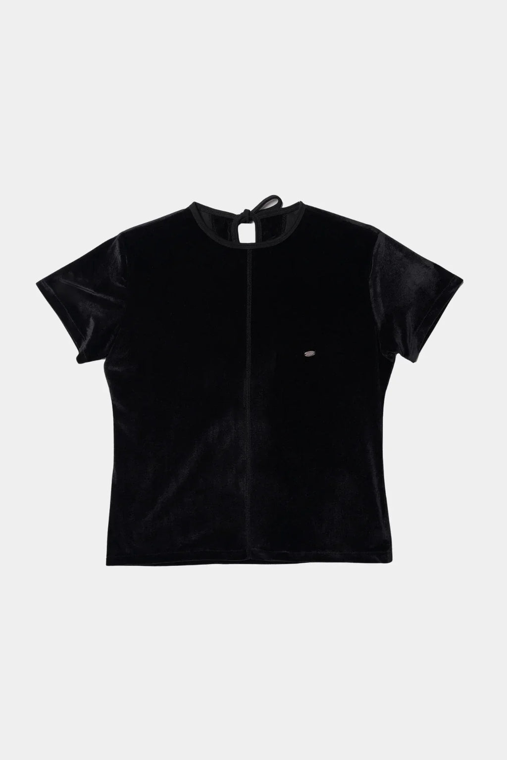 Women’s Black Velvet Short Sleeve T-Shirt