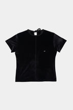 Women’s Black Velvet Short Sleeve T-Shirt