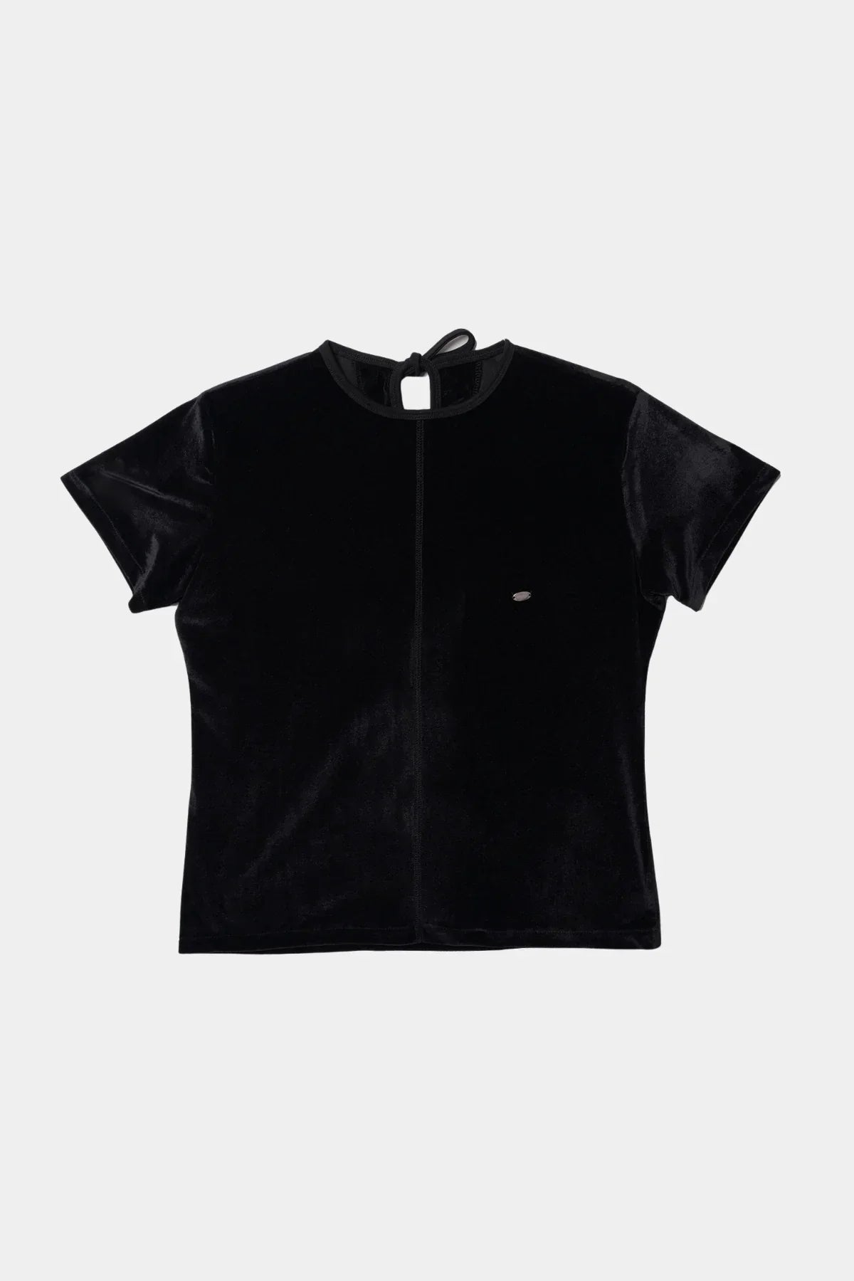 Women’s Black Velvet Short Sleeve T-Shirt
