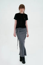 Women’s Black Velvet Short Sleeve T-Shirt